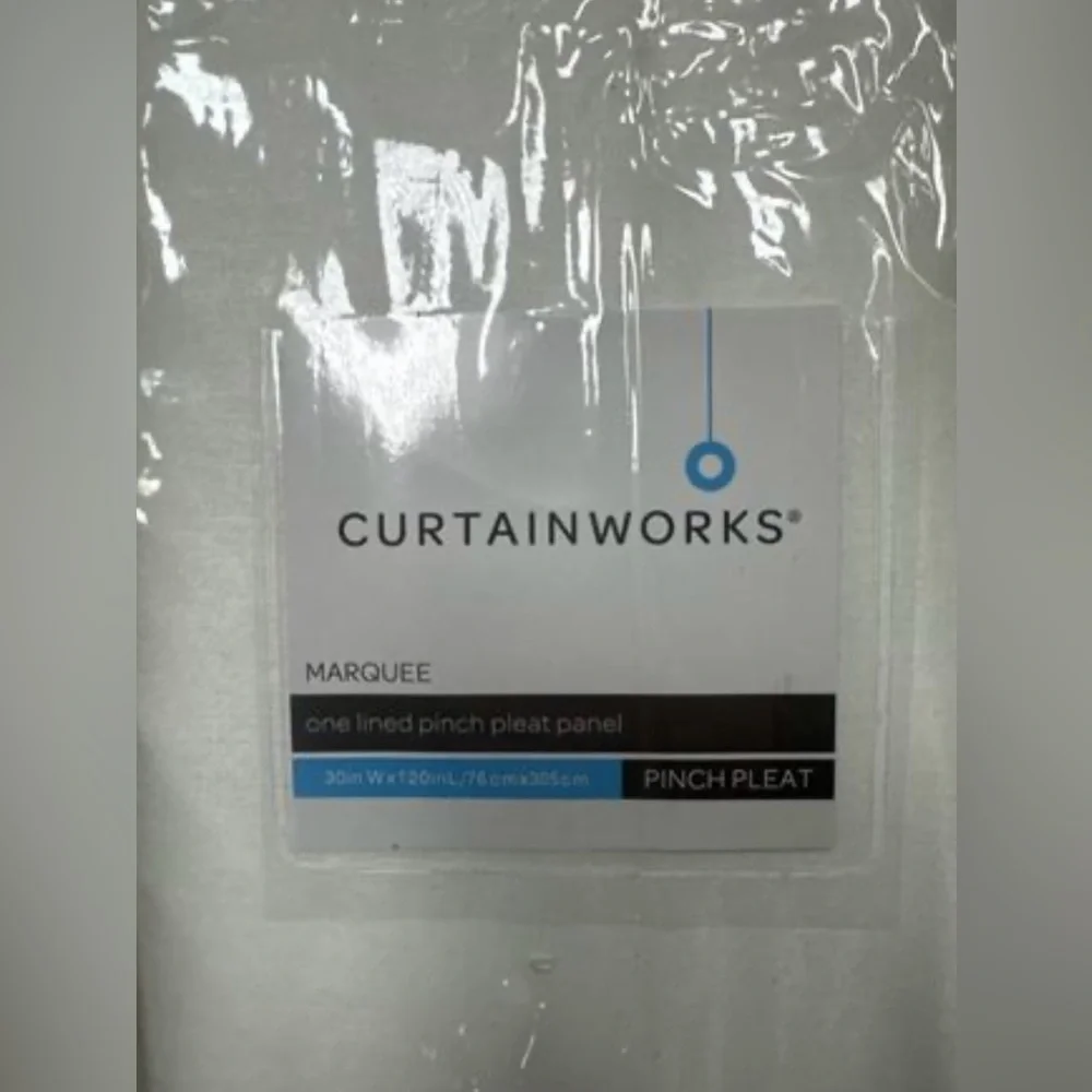 Curtainworks Marquee Curtain. Set of 3 single panels - White - 30”x120